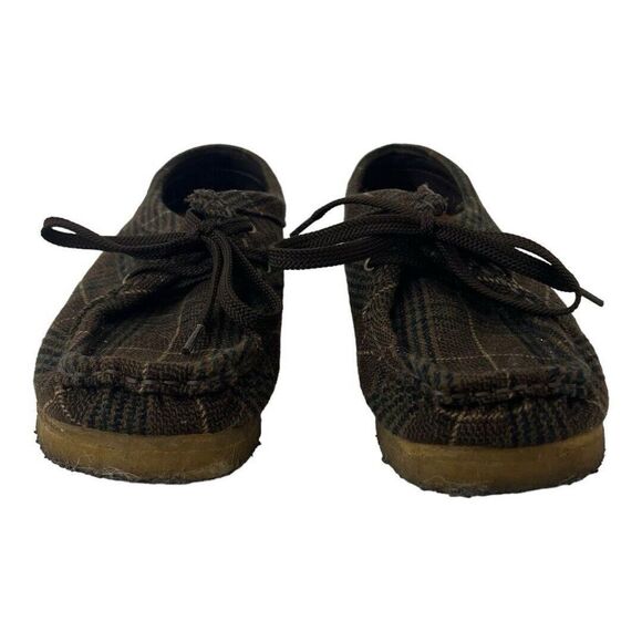 Clarks Originals Wallabee Womens Size 7 Brown Plaid Lace Up Shoes - Picture 2 of 7